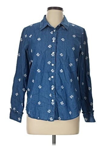 Draper James Long Sleeve Button-Down Shirt (view 1)