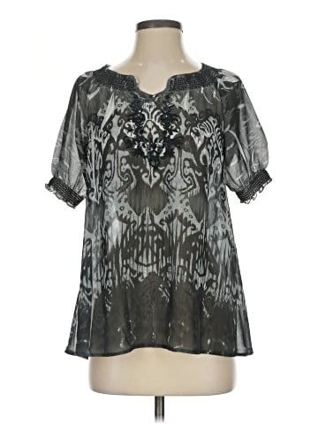 NY Collection Short Sleeve Blouse (view 1)