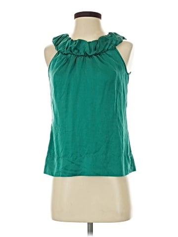 BCBGMAXAZRIA Sleeveless Silk Top (view 1)
