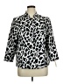 Kim Rogers 100% Polyester Animal Print Silver Jacket Size 16 - photo 1