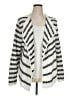 Talbots Chevron-herringbone Stripes Black White Cardigan Size XL - photo 1
