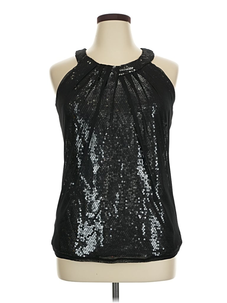 Pre-owned Apostrophe Sleeveless Blouse In Black