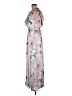 DKNY 100% Polyester Floral Blue Casual Dress Size 6 - photo 5