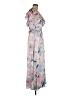 DKNY 100% Polyester Floral Blue Casual Dress Size 6 - photo 4