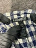 Express 100% Cotton Checkered-gingham Blue Shorts Size 12 - photo 3