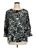 Cato Animal Print Black Long Sleeve Blouse Size XL - photo 1
