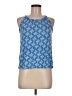 Sigrid Olsen 100% Linen Blue Sleeveless Top Size M - photo 1
