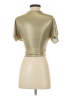 Bishop + Young Metallic Gold Short Sleeve Top Size XS - photo 2