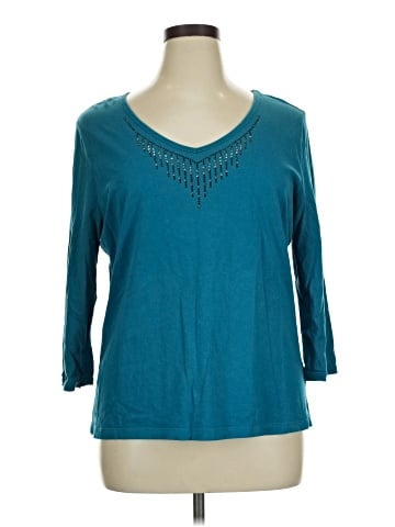 St. John's Bay 3/4 Sleeve Top (view 1)