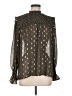 Elan 100% Polyester Metallic Gold Long Sleeve Blouse Size M - photo 1