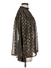 Elan 100% Polyester Metallic Gold Long Sleeve Blouse Size M - photo 4