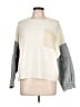 Debut Color Block Ivory Pullover Sweater Size L - photo 1