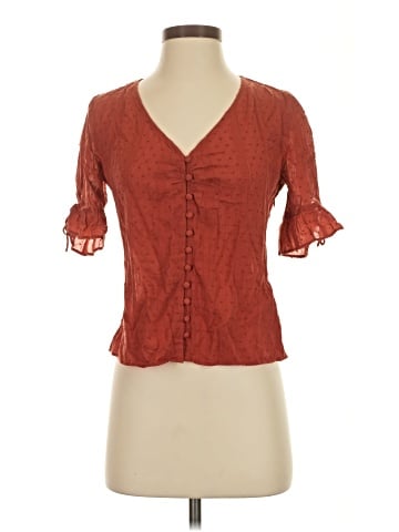 Madewell Daylight Tie-Sleeve Top in Swiss Dot (view 1)