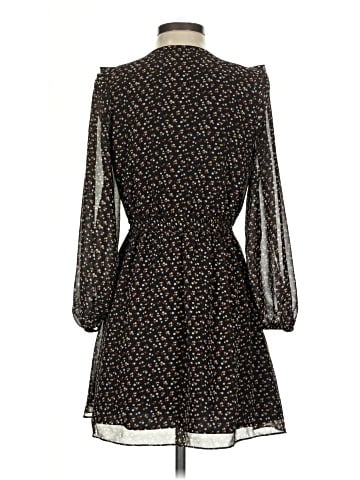 Madewell (Re)sourced Georgette Button-Front Mini Dress in Adorable Ditsy (view 2)