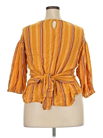 a.n.a. A New Approach 3/4 Sleeve Blouse (view 2)