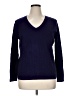 Talbots 100% Pima Cotton Chevron-herringbone Purple Pullover Sweater Size 1X - photo 1