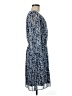 AB Studio 100% Polyester Print Blue Casual Dress Size M - photo 4