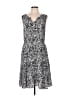 Talbots Animal Print Gray Casual Dress Size 10 - photo 1