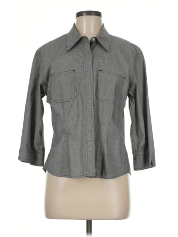 Lizwear by Liz Claiborne 3/4 Sleeve Button-Down Shirt (view 1)