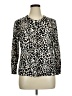 Cable & Gauge Animal Print Black Pullover Sweater Size XL - photo 1