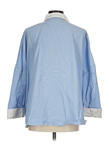 Topshop 3/4 Sleeve Button-Down Shirt (view 2)
