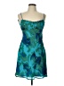 billy j 100% Polyester Tropical Teal Cocktail Dress Size 12 - photo 1