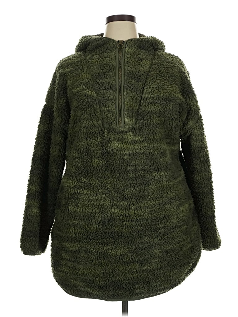 Pre-owned Athletic Works Fleece Jacket In Green