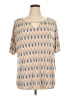 Worthington Tan Short Sleeve Blouse Size 0X - photo 1