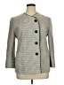 Louis Féraud 100% Wool Houndstooth Gray Wool Coat Size 14 - photo 1
