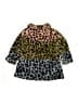 Pink Chicken 100% Polyester Animal Print Leopard Print Pink Green Coat Size 2 - photo 2