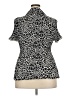 Sunny Leigh 100% Polyester Animal Print Black Short Sleeve Blouse Size 2X - photo 2