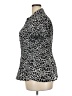 Sunny Leigh 100% Polyester Animal Print Black Short Sleeve Blouse Size 2X - photo 5
