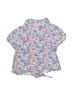 Carter's 100% Viscose Floral Blue Short Sleeve Blouse Size 9 - photo 2