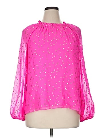 Lilly Pulitzer 3/4 Sleeve Silk Top (view 1)
