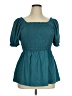 Assorted Brands Teal Short Sleeve Blouse Size XL - photo 1