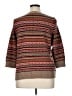 Talbots Argyle Fair Isle Color Block Orange Brown Cardigan Size 1X Petite - photo 2