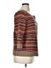 Talbots Argyle Fair Isle Color Block Orange Brown Cardigan Size 1X Petite - photo 4