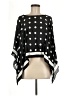 Nicole Miller 100% Polyester Polka Dots Black Poncho One size - photo 1