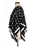 Nicole Miller 100% Polyester Polka Dots Black Poncho One size - photo 5