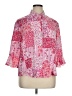Blair 100% Polyester Print Pink 3/4 Sleeve Blouse Size XL - photo 1