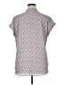 Pleione 100% Polyester Print White Short Sleeve Blouse Size XL - photo 2
