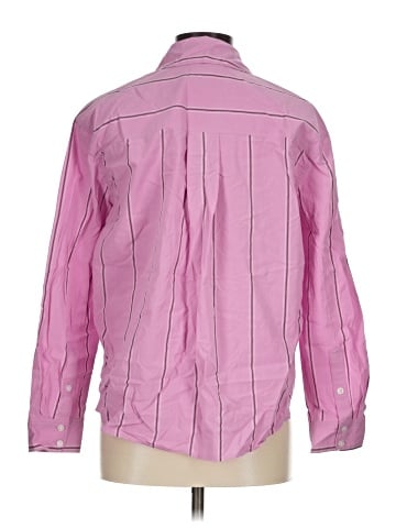 Madewell Signature Poplin Oversized Boyshirt in Stripe (view 2)