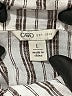 Cato 100% Rayon Stripes Gray White Long Sleeve Button-Down Shirt Size L - photo 4