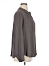 Ann Taylor 100% Polyester Gray Long Sleeve Blouse Size XL - photo 4