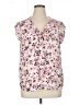 Elle 100% Polyester Pink Short Sleeve Blouse Size XL - photo 1