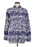 J. McLaughlin Paisley Blue Long Sleeve Blouse Size M - photo 1