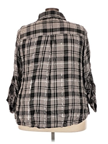Lane Bryant 3/4 Sleeve Button-Down Shirt (view 2)