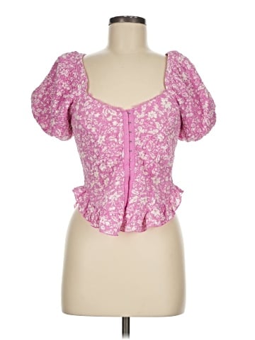 Free People Short Sleeve Blouse (view 1)
