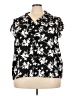 Calvin Klein 100% Polyester Floral Black Sleeveless Blouse Size 2X - photo 1