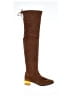 Stuart Weitzman 100% Leather Solid Gold Brown Boots Size 7 - photo 1